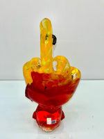 Load image into Gallery viewer, Yellow &amp; Red Hand Middle Finger Picasso Style
