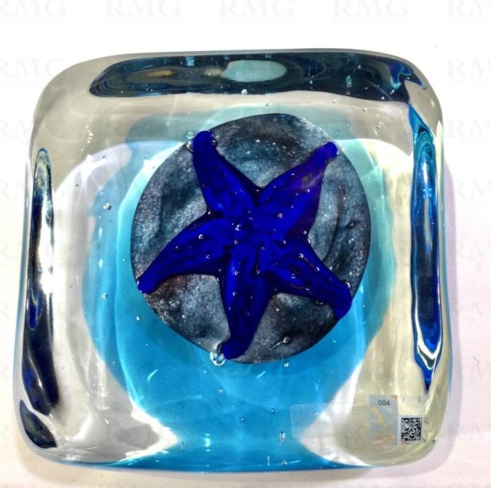Aquarius Sculpture With Blue Starfish