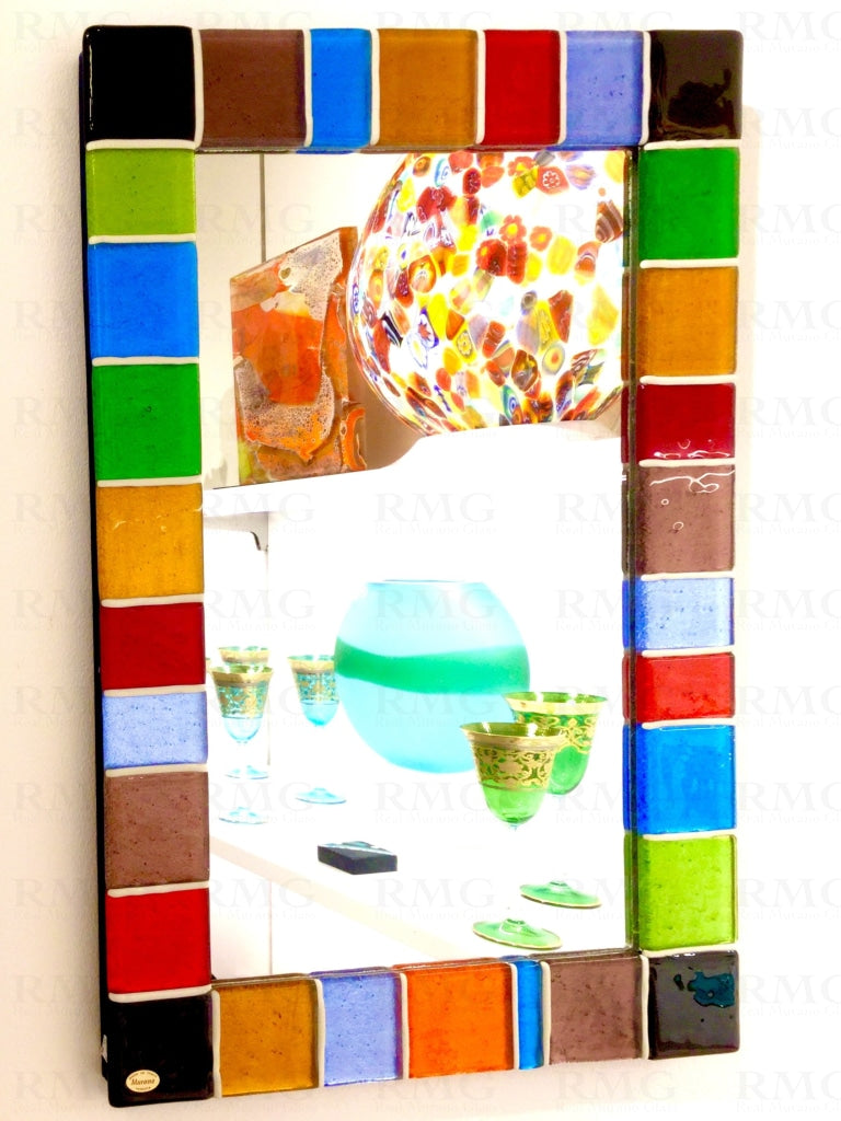 Modern Murano Glass Mirror - Multicolor