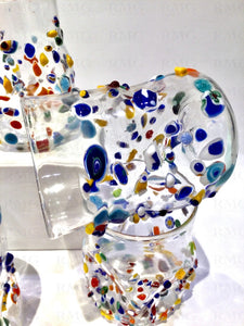 Transparent Blown Glasses With Murrine