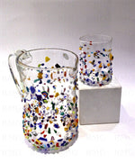 Load image into Gallery viewer, Transparent Blown Glasses With Murrine
