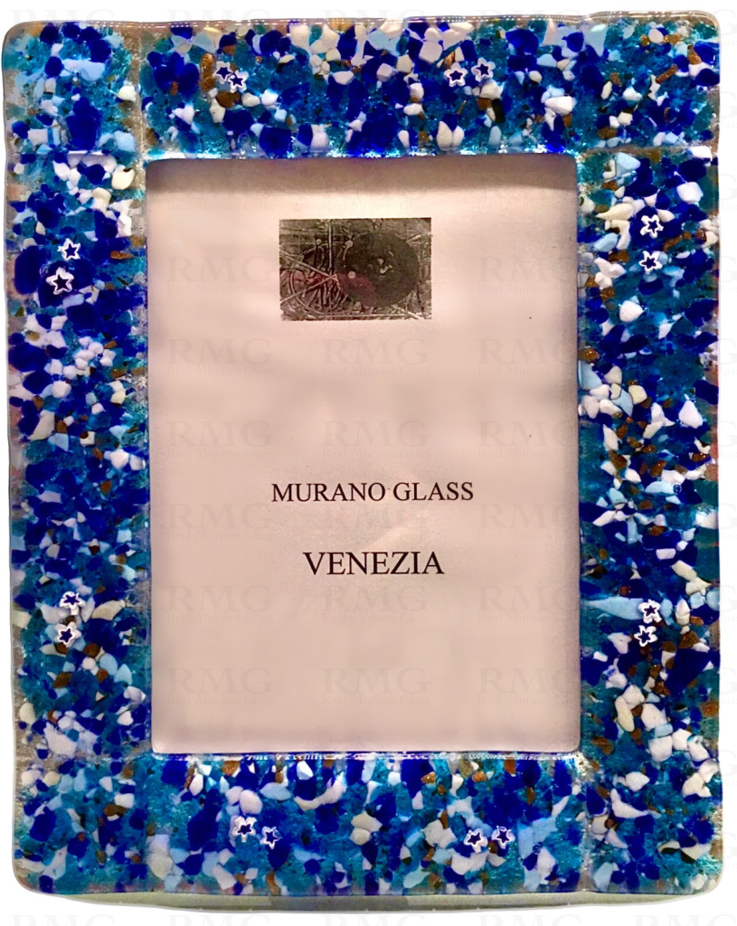 Blue Photo Frame – Real Murano Glass