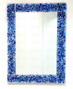 Modern Murano Glass Mirror-Blue – Real Murano Glass